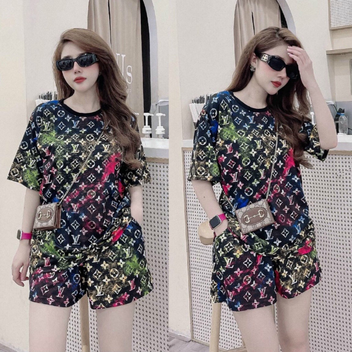 SET BỘ THỂ THAO ĐÙI LV ĐA SẮC -BTN291